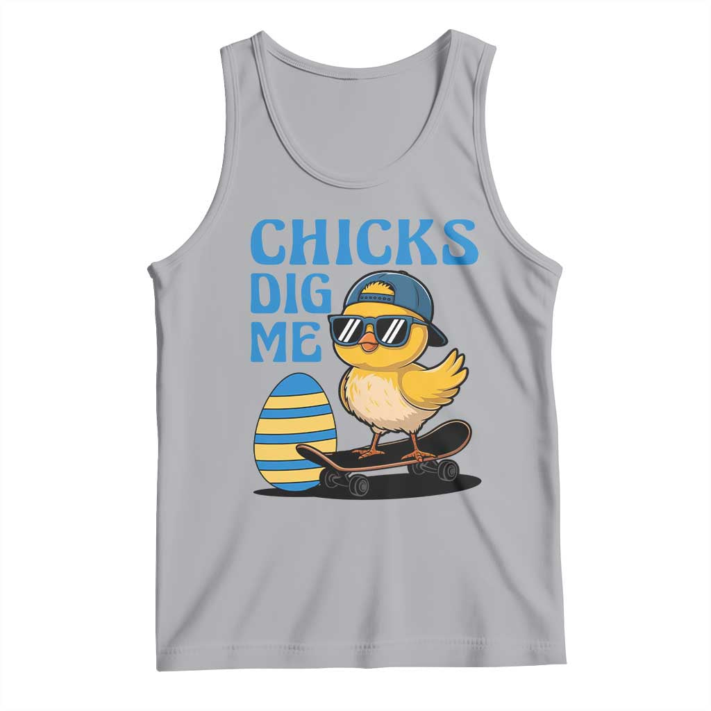 Funny Easter Day Chicks Dig Me Tank Top Cool Chicken