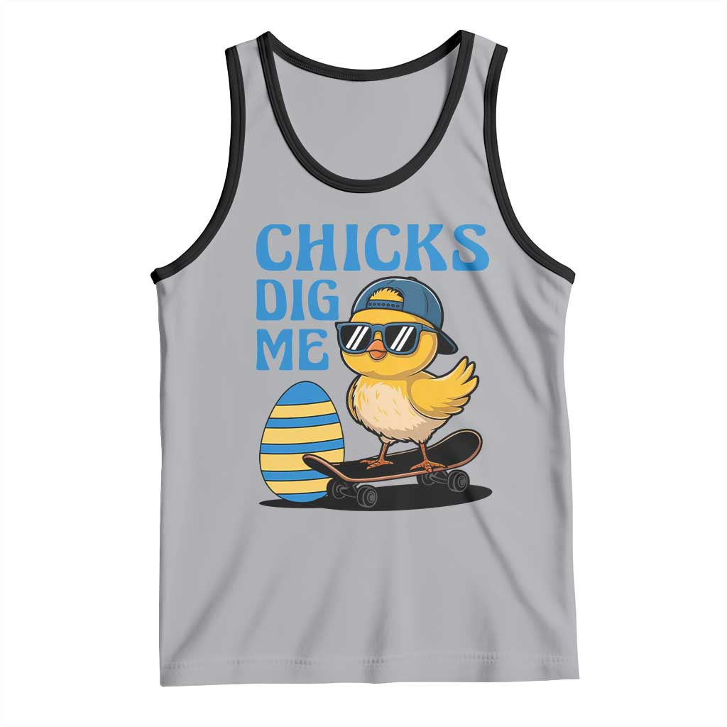 Funny Easter Day Chicks Dig Me Tank Top Cool Chicken