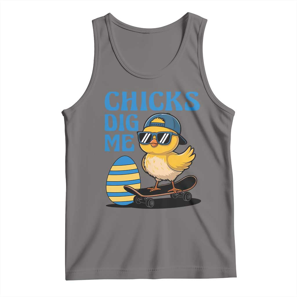 Funny Easter Day Chicks Dig Me Tank Top Cool Chicken