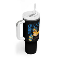 Funny Easter Day Chicks Dig Me Tumbler With Handle Cool Chicken