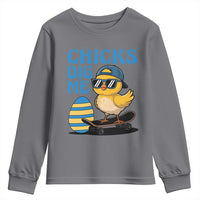 Funny Easter Day Chicks Dig Me Youth Sweatshirt Cool Chicken