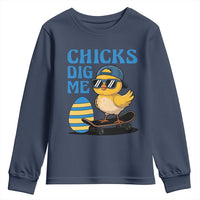 Funny Easter Day Chicks Dig Me Youth Sweatshirt Cool Chicken