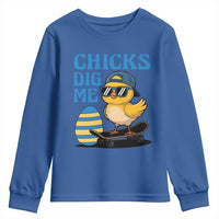 Funny Easter Day Chicks Dig Me Youth Sweatshirt Cool Chicken
