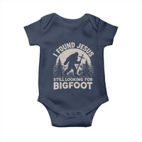 I Found Jesus Still Looking For Bigfoot Baby Onesie Funny Christian Sasquatch Forest