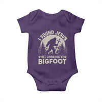I Found Jesus Still Looking For Bigfoot Baby Onesie Funny Christian Sasquatch Forest
