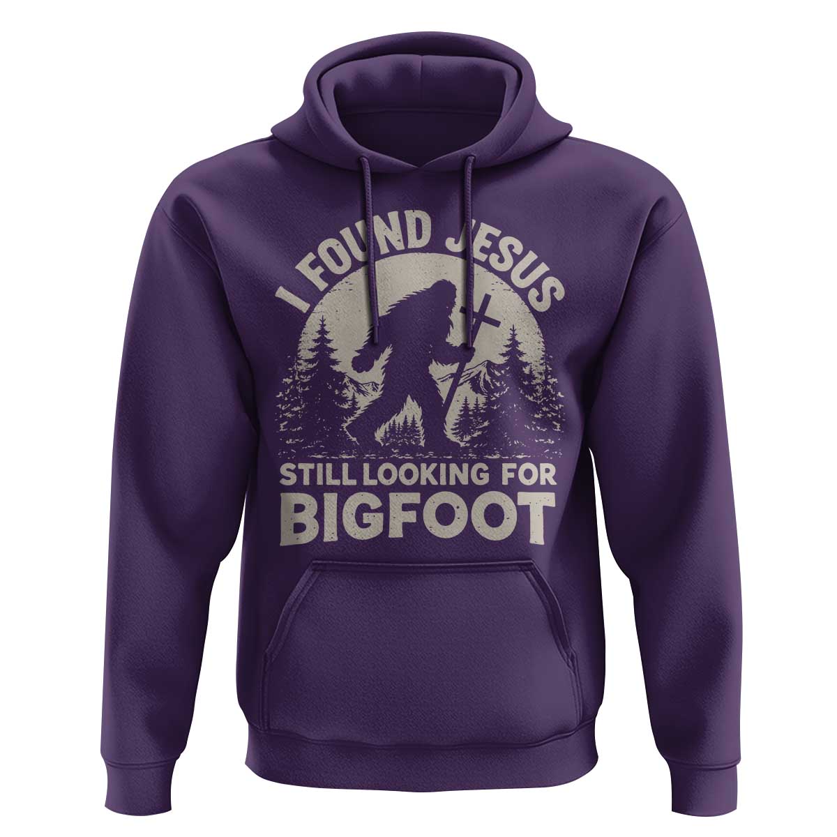 I Found Jesus Still Looking For Bigfoot Hoodie Funny Christian Sasquatch Forest