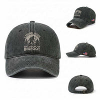 I Found Jesus Still Looking For Bigfoot Washed Cotton Baseball Cap Funny Christian Sasquatch Forest
