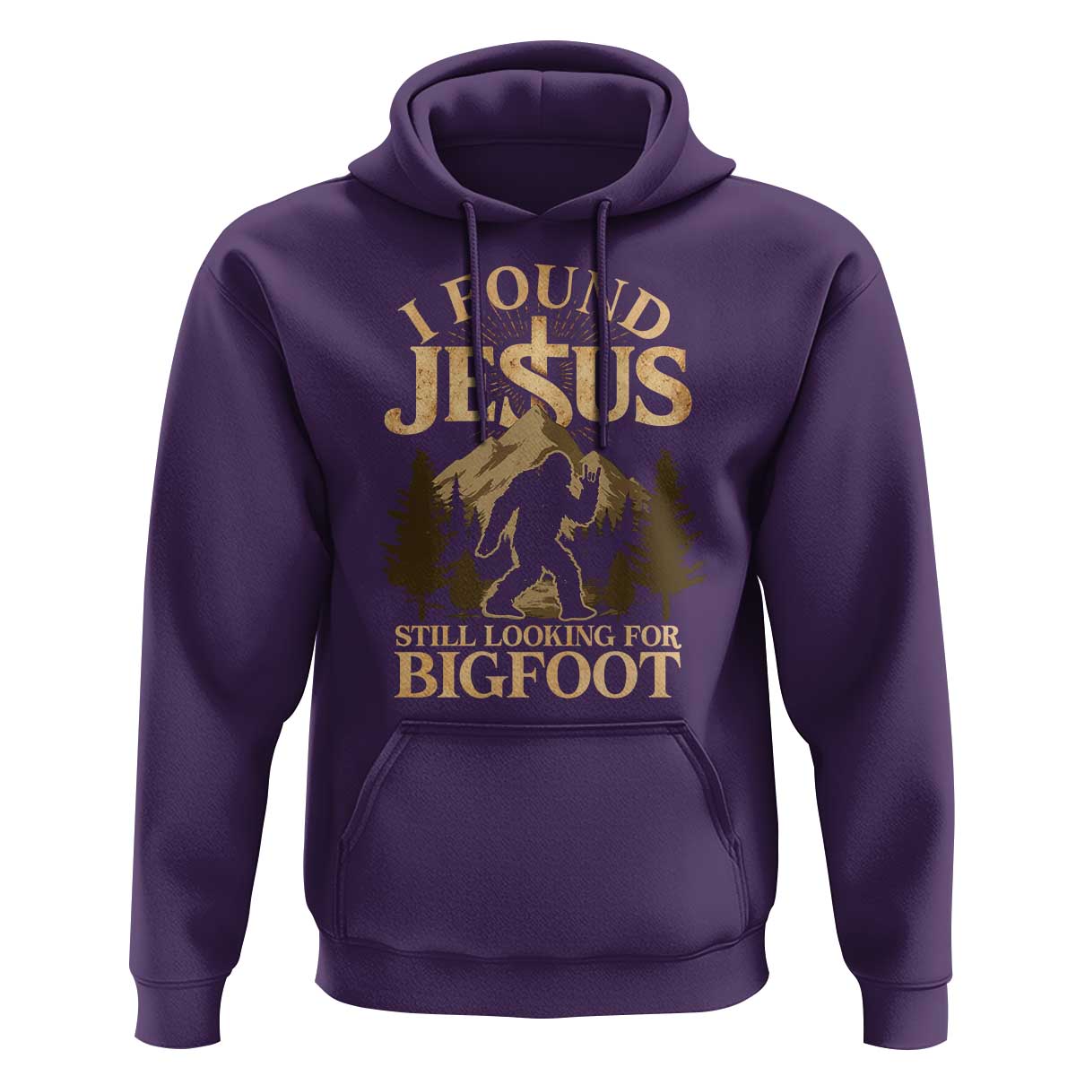 I Found Jesus Still Looking For Bigfoot Hoodie Funny Christian Sasquatch Vintage Mountain