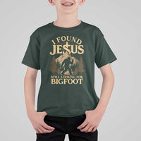 I Found Jesus Still Looking For Bigfoot T Shirt For Kid Funny Christian Sasquatch Vintage Mountain