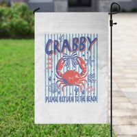 If Crabby Please Return To The Beach Garden Flag Funny Summer Girl