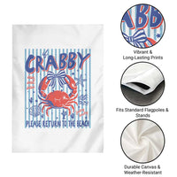 If Crabby Please Return To The Beach Garden Flag Funny Summer Girl