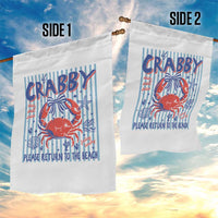 If Crabby Please Return To The Beach Garden Flag Funny Summer Girl