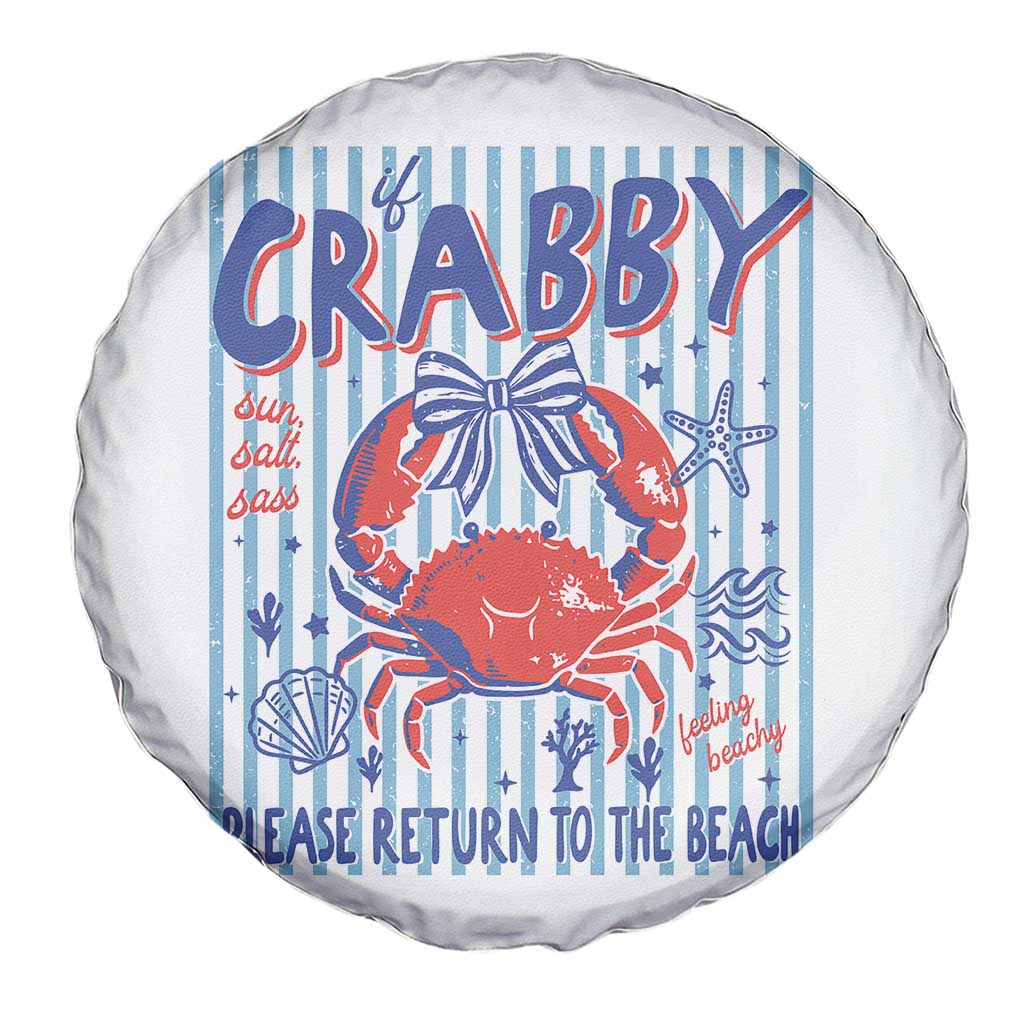If Crabby Please Return To The Beach Spare Tire Cover Funny Summer Girl