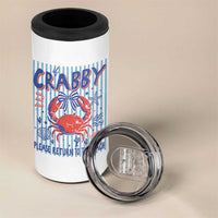 If Crabby Please Return To The Beach 4 in 1 Can Cooler Tumbler Funny Summer Girl