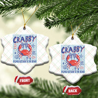 If Crabby Please Return To The Beach Ceramic Ornament Funny Summer Girl