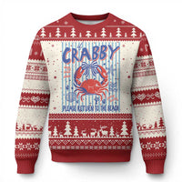 If Crabby Please Return To The Beach Ugly Christmas Sweater Funny Summer Girl