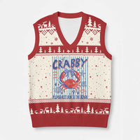 If Crabby Please Return To The Beach V-Neck Knit Sweater Vest Funny Summer Girl