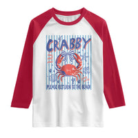 If Crabby Please Return To The Beach Raglan Shirt Funny Summer Girl
