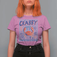 If Crabby Please Return To The Beach T Shirt For Women Funny Summer Girl