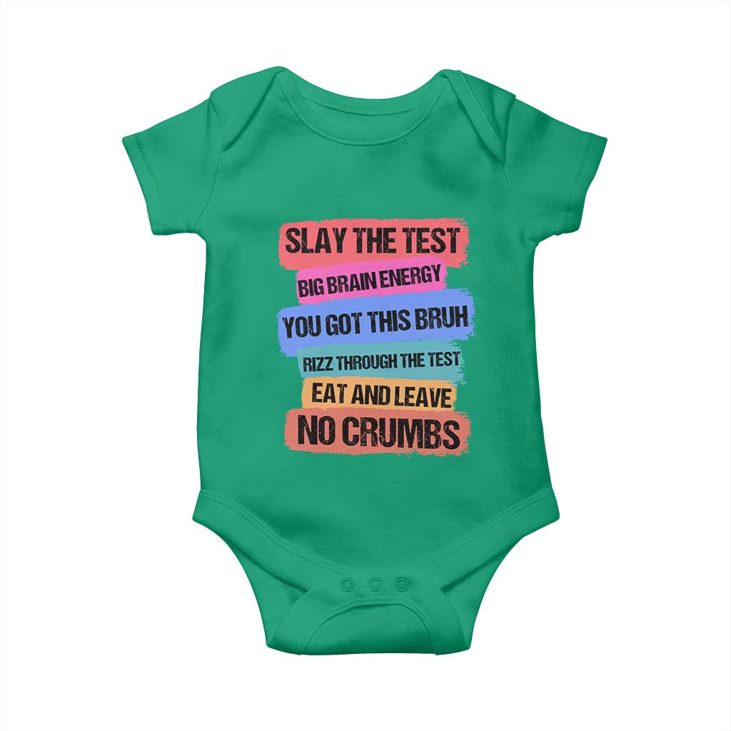 Test Day Baby Onesie Slay The Test Big Brain Energy Students Spirit
