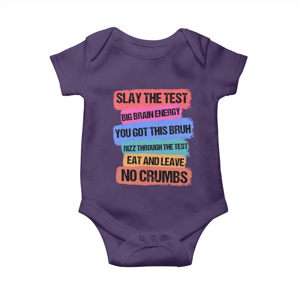 Test Day Baby Onesie Slay The Test Big Brain Energy Students Spirit