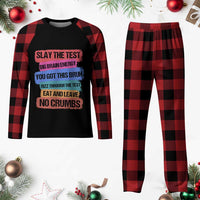 Test Day Plaid Pajama Set Slay The Test Big Brain Energy Students Spirit