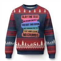 Test Day Ugly Christmas Sweater Slay The Test Big Brain Energy Students Spirit