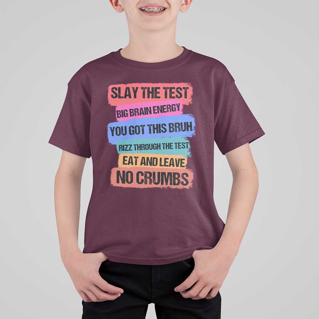 Test Day T Shirt For Kid Slay The Test Big Brain Energy Students Spirit