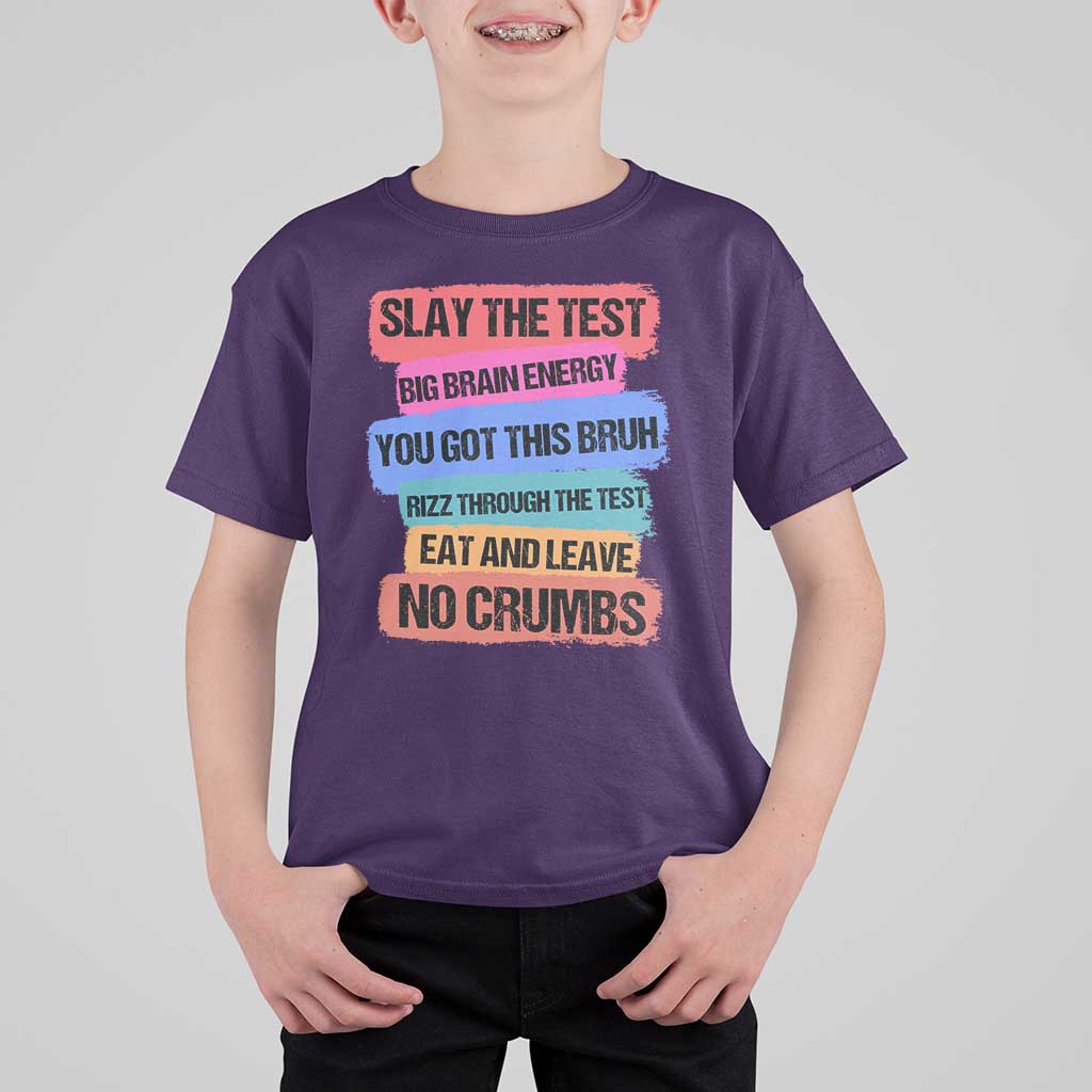 Test Day T Shirt For Kid Slay The Test Big Brain Energy Students Spirit
