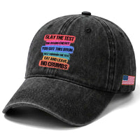 Test Day Washed Cotton Baseball Cap Slay The Test Big Brain Energy Students Spirit