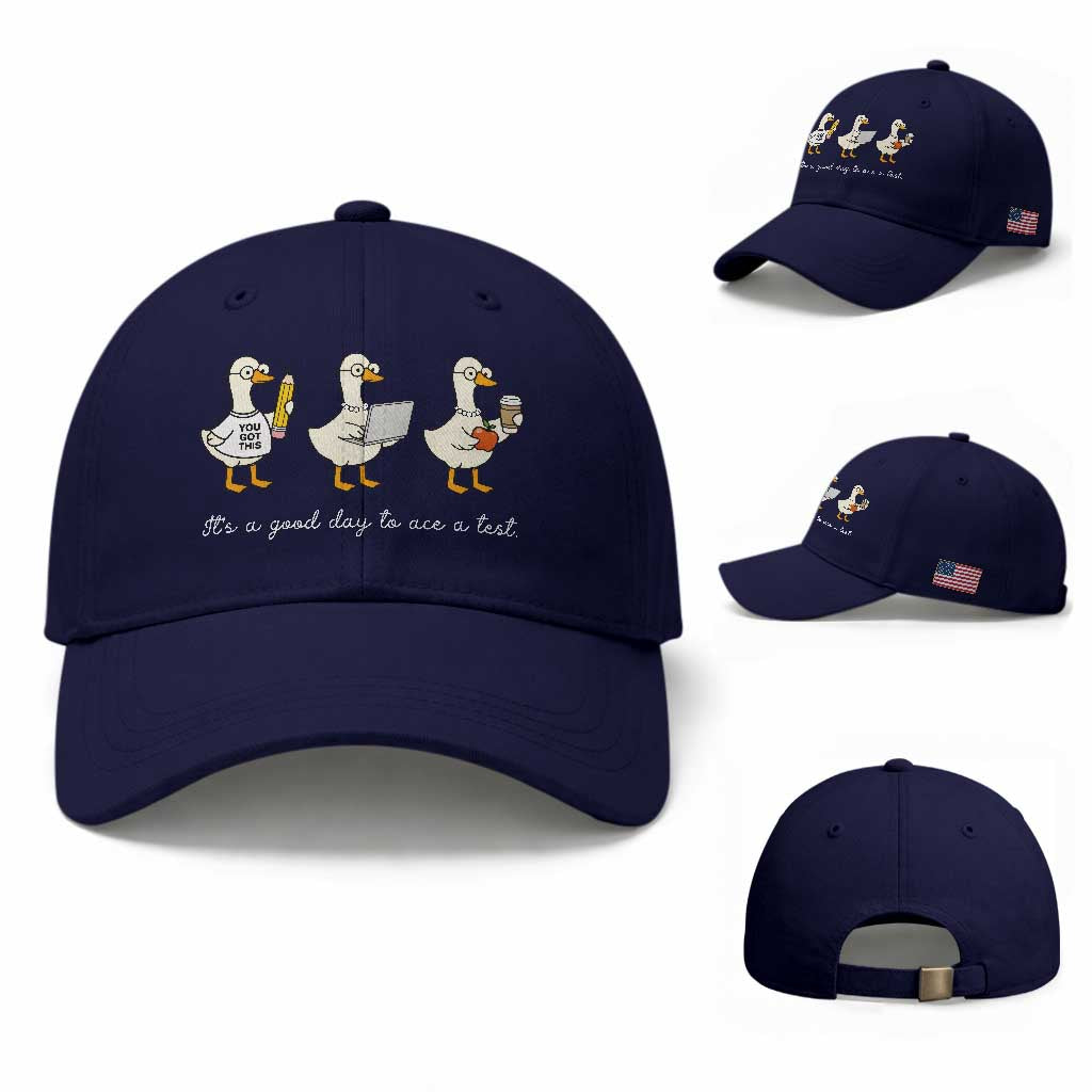 Silly Goose Test Day Baseball Cap It's A Good Day To Ace A Test Teacher Students