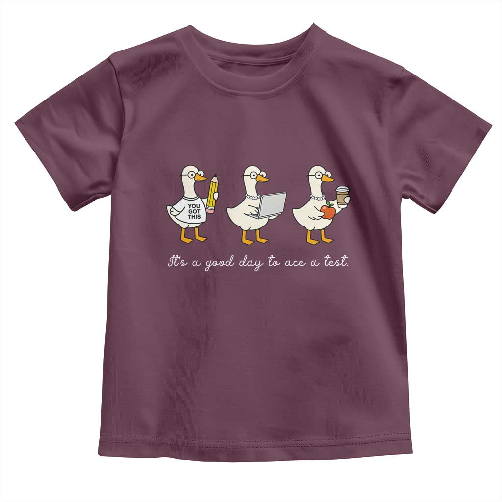 Silly Goose Test Day Toddler T Shirt It's A Good Day To Ace A Test Teacher Students