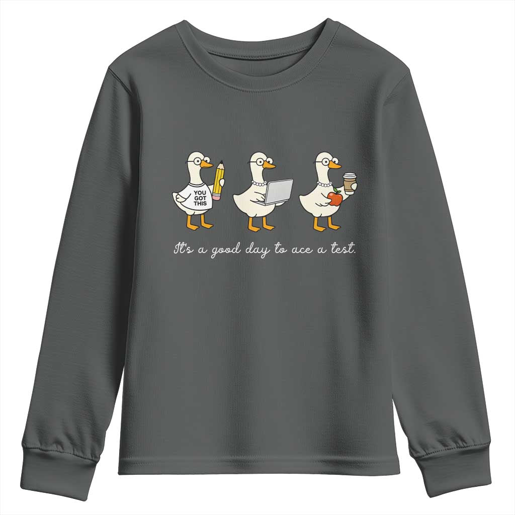 Silly Goose Test Day Youth Sweatshirt It's A Good Day To Ace A Test Teacher Students