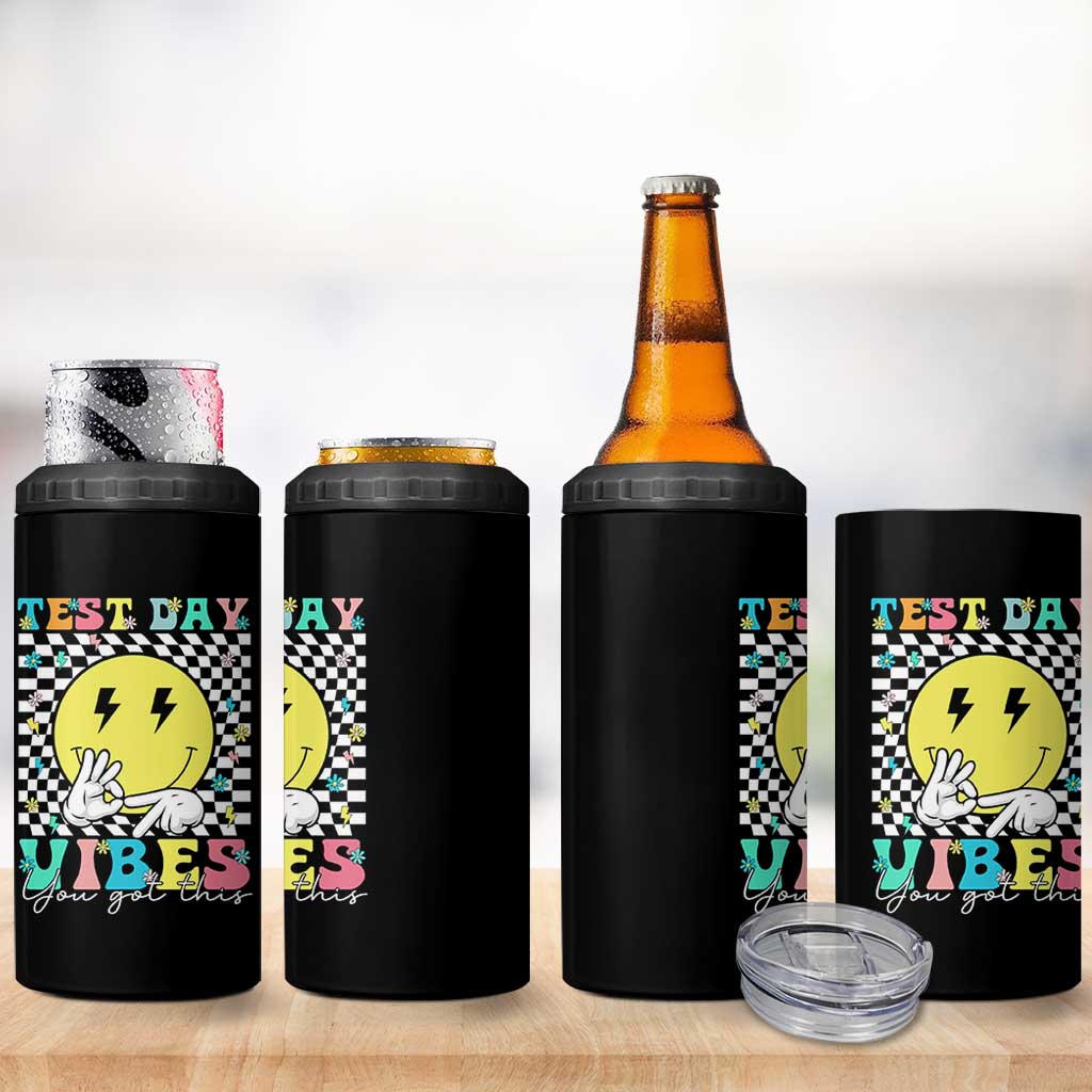 Test Day 67 Meme 4 in 1 Can Cooler Tumbler You Got This Testing Teacher Retro Grooves