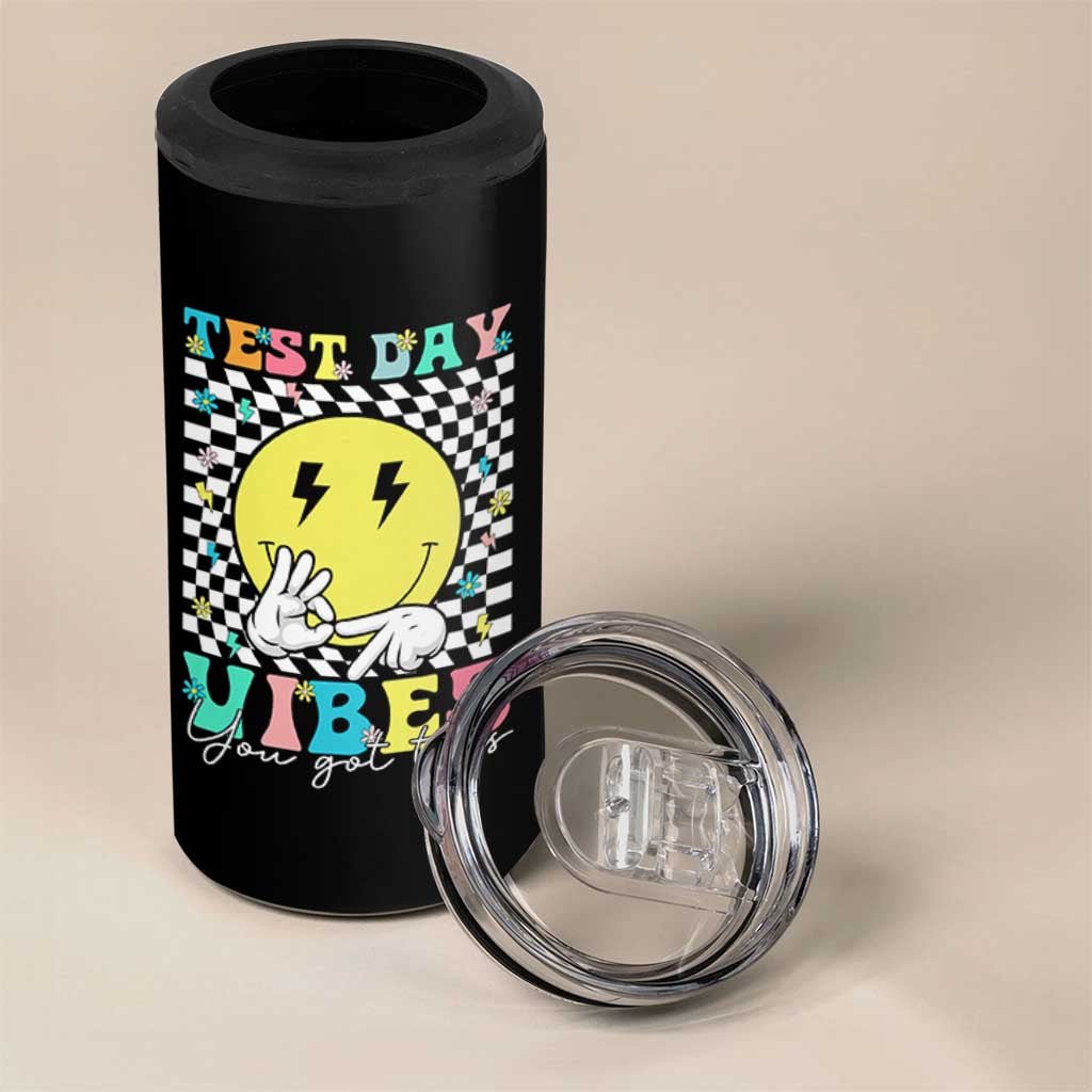 Test Day 67 Meme 4 in 1 Can Cooler Tumbler You Got This Testing Teacher Retro Grooves