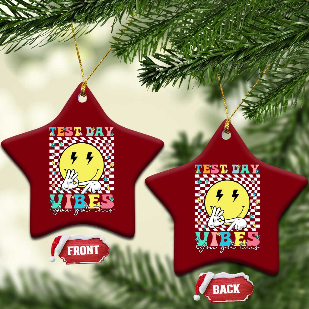 Test Day 67 Meme Ceramic Ornament You Got This Testing Teacher Retro Grooves