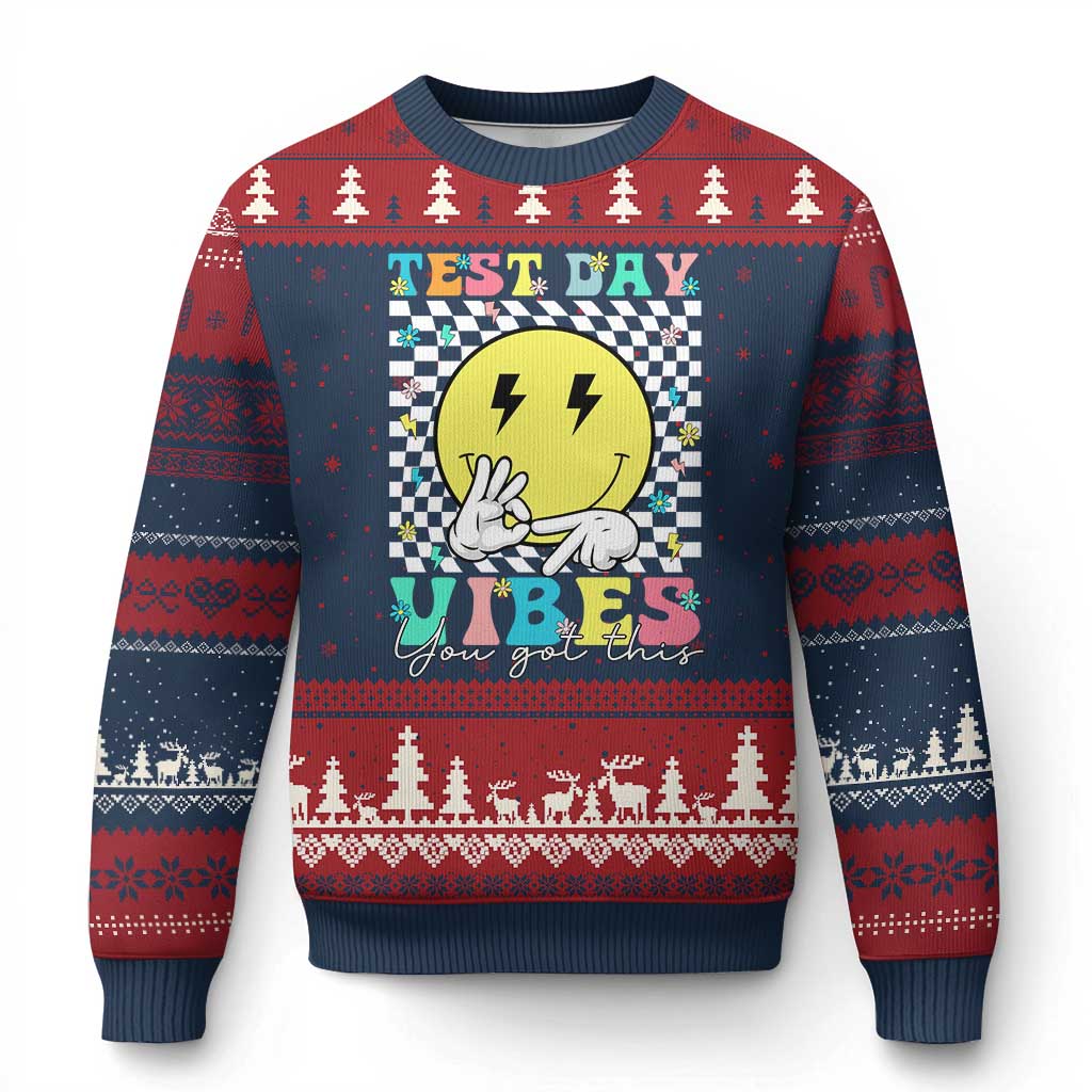 Test Day 67 Meme Ugly Christmas Sweater You Got This Testing Teacher Retro Grooves