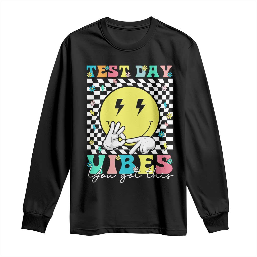 Test Day 67 Meme Long Sleeve Shirt You Got This Testing Teacher Retro Grooves