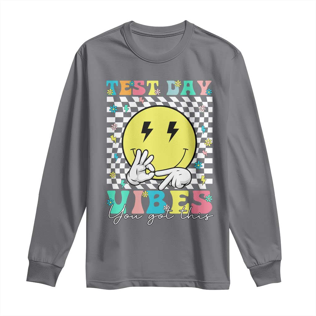 Test Day 67 Meme Long Sleeve Shirt You Got This Testing Teacher Retro Grooves