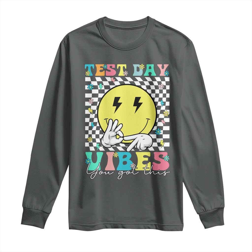 Test Day 67 Meme Long Sleeve Shirt You Got This Testing Teacher Retro Grooves