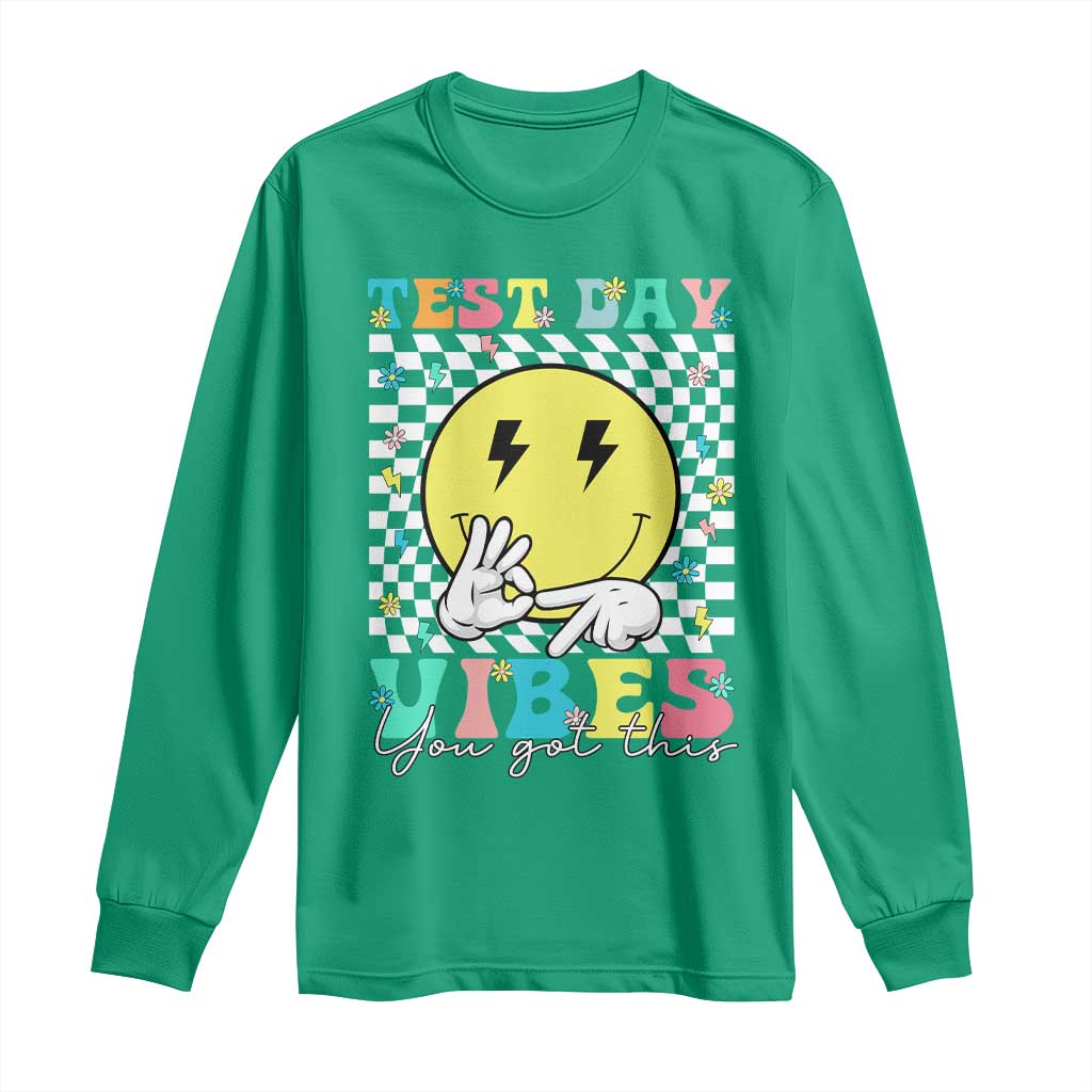 Test Day 67 Meme Long Sleeve Shirt You Got This Testing Teacher Retro Grooves