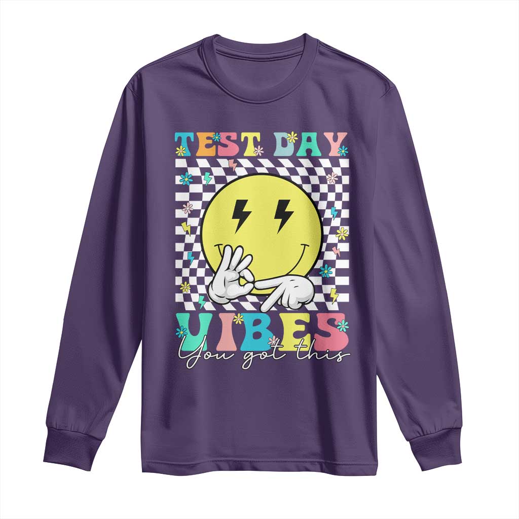 Test Day 67 Meme Long Sleeve Shirt You Got This Testing Teacher Retro Grooves
