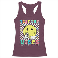 Test Day 67 Meme Racerback Tank Top You Got This Testing Teacher Retro Grooves