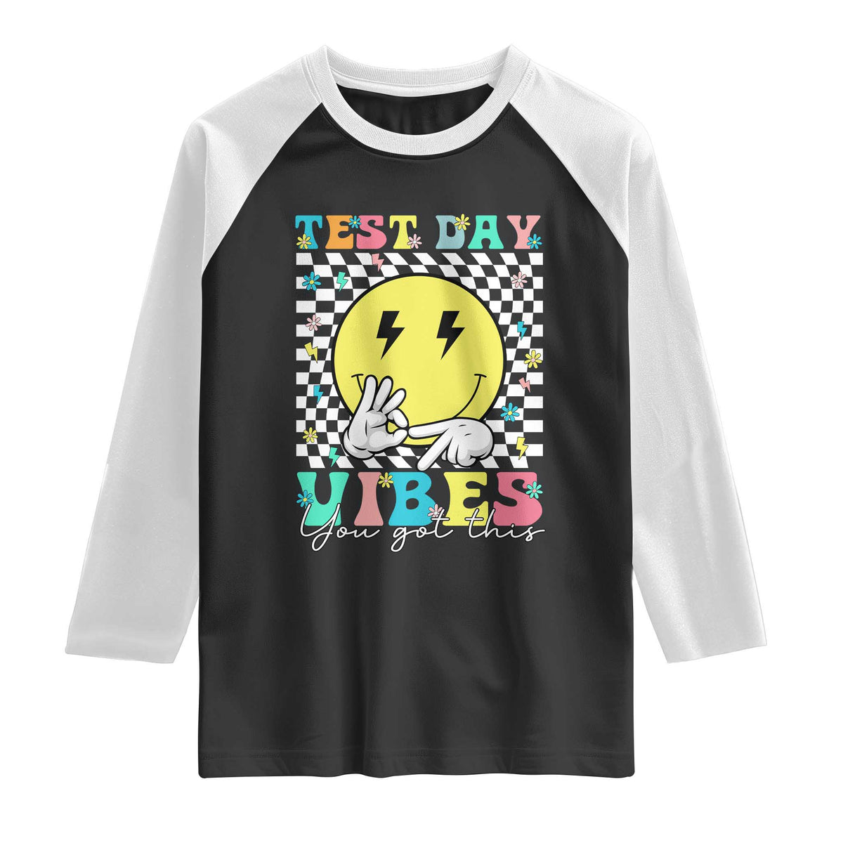 Test Day 67 Meme Raglan Shirt You Got This Testing Teacher Retro Grooves