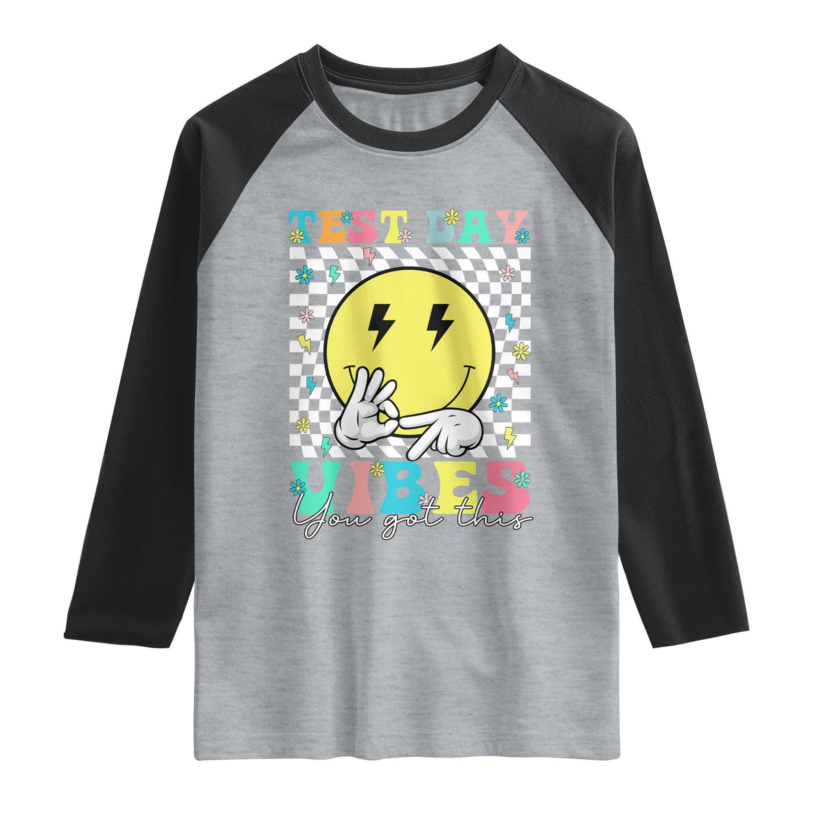 Test Day 67 Meme Raglan Shirt You Got This Testing Teacher Retro Grooves