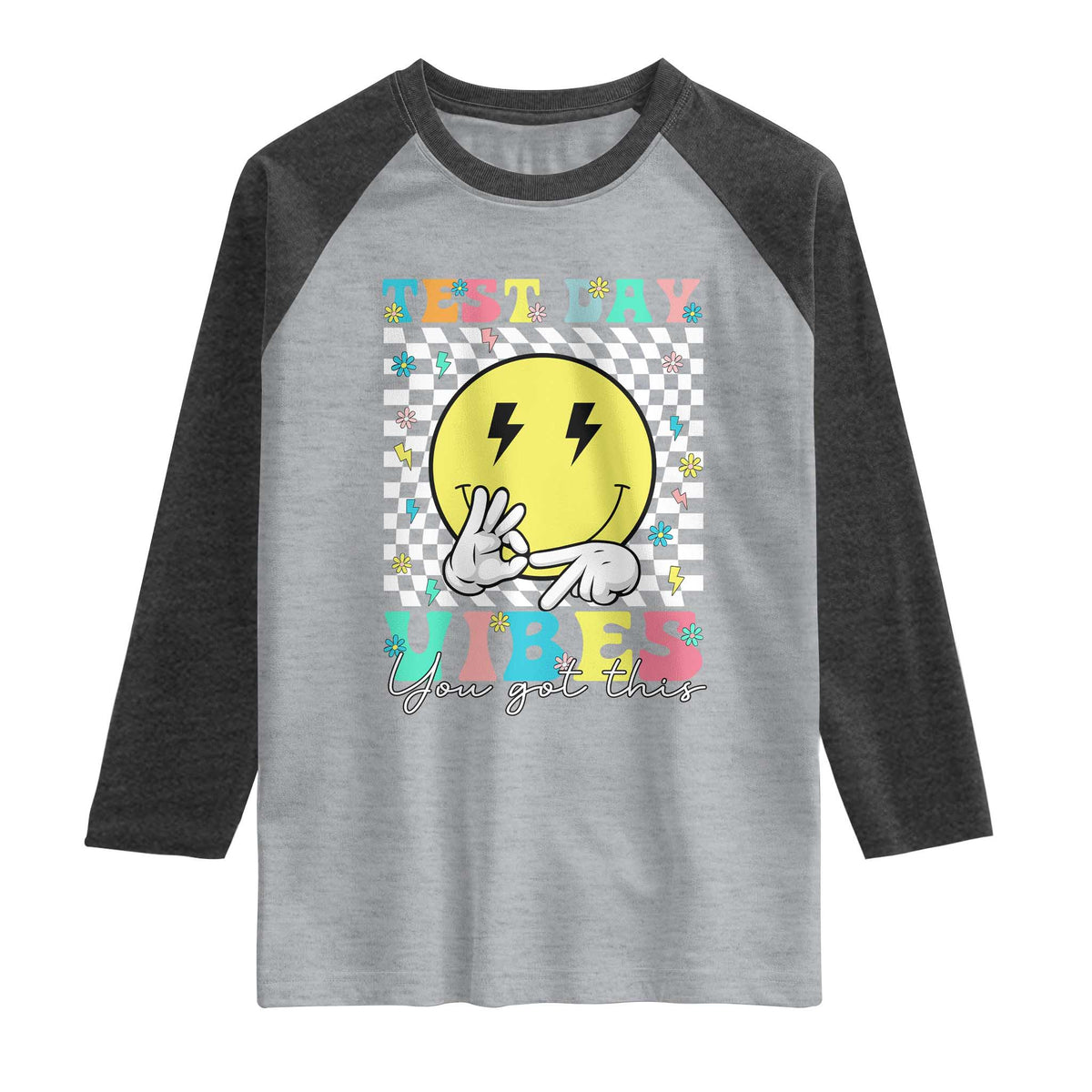 Test Day 67 Meme Raglan Shirt You Got This Testing Teacher Retro Grooves