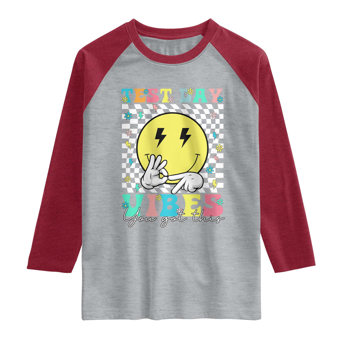 Test Day 67 Meme Raglan Shirt You Got This Testing Teacher Retro Grooves