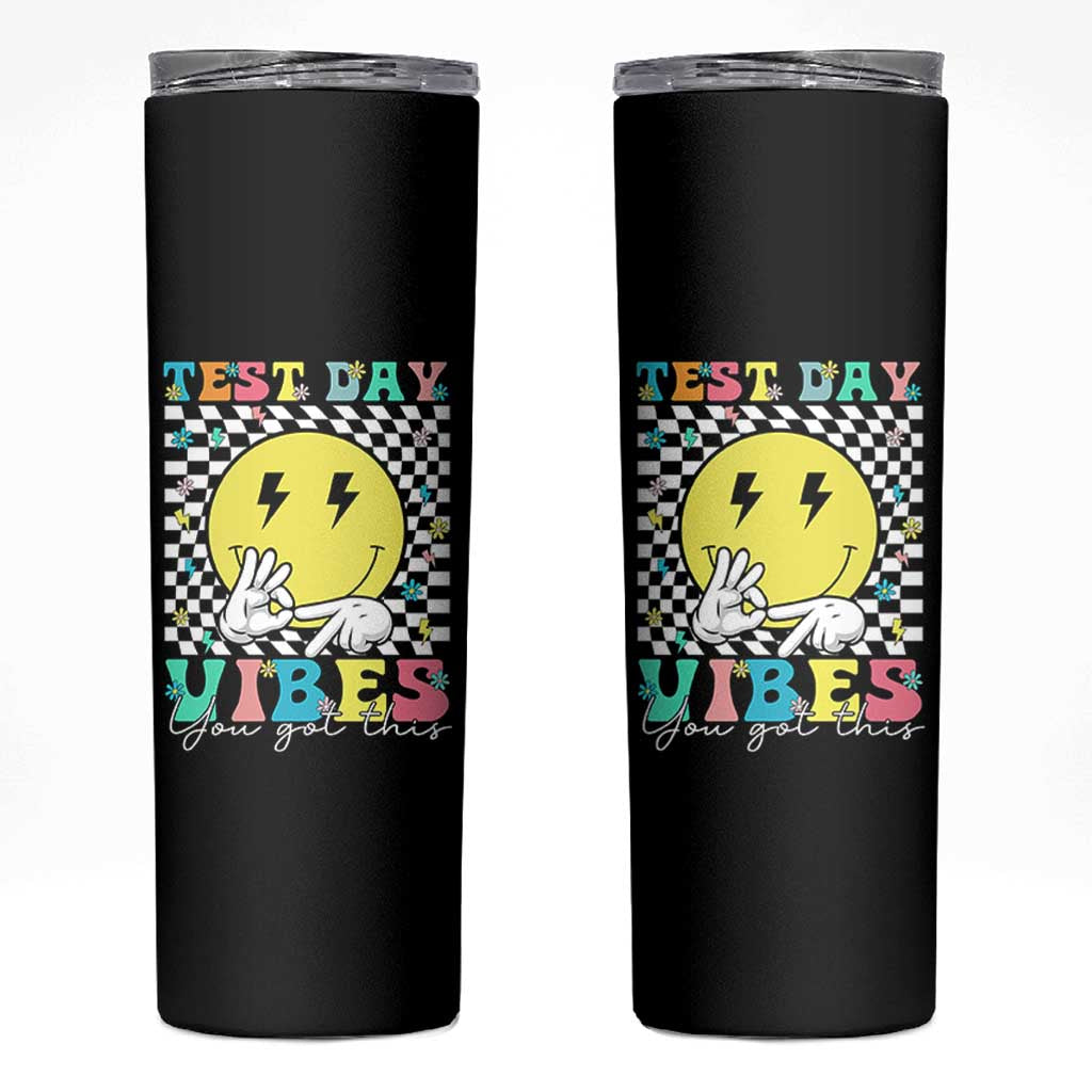 Test Day 67 Meme Skinny Tumbler You Got This Testing Teacher Retro Grooves