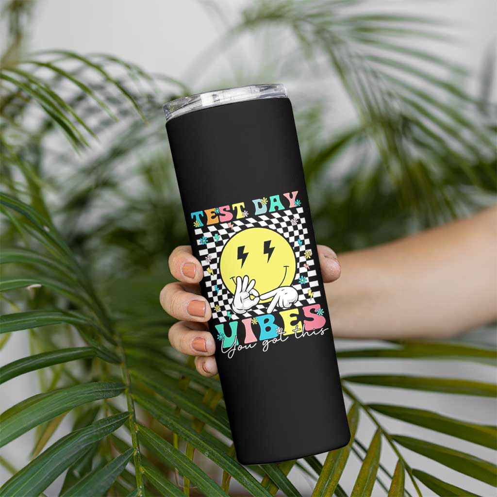 Test Day 67 Meme Skinny Tumbler You Got This Testing Teacher Retro Grooves