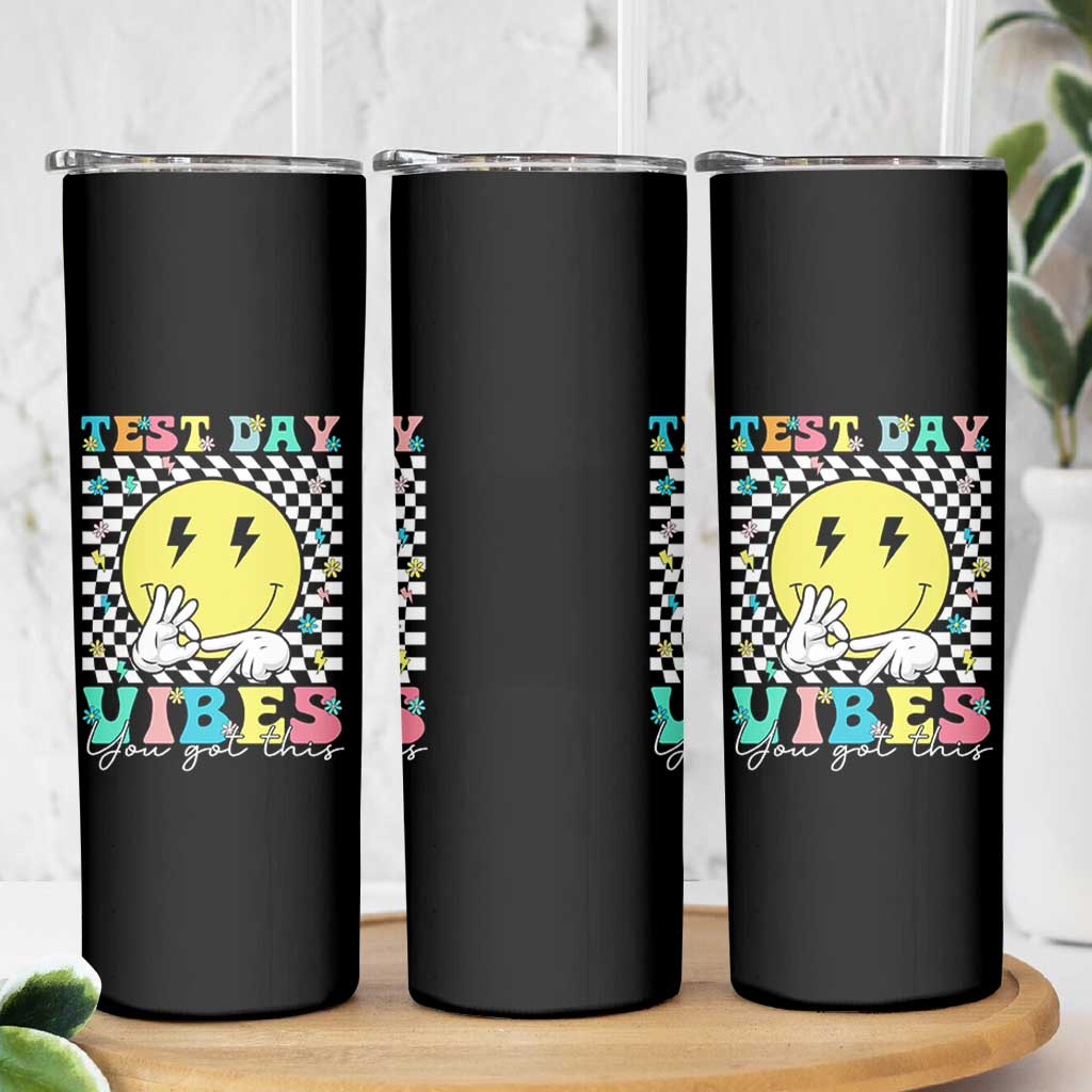 Test Day 67 Meme Skinny Tumbler You Got This Testing Teacher Retro Grooves